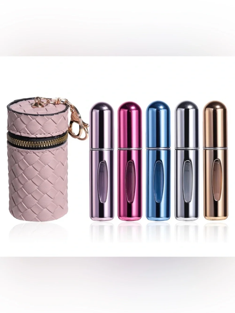 NWT~ 6pc Refillable Atomizers w/ Storage Bag Keychain~💕Makes a Great Gift💕